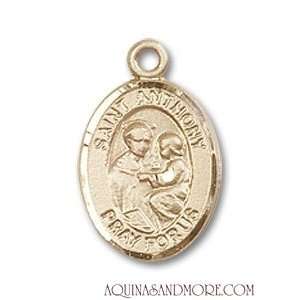  St. Anthony of Padua Small 14kt Gold Medal Jewelry