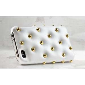  Funky Punky Leather Case for iPhone4 (White) Electronics