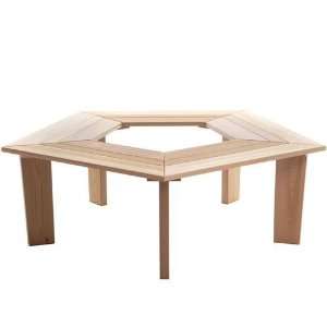  All Things Cedar 5 Sided Tree Bench   Brown