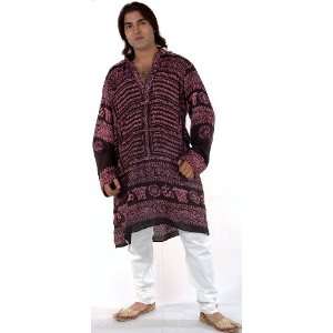   and Pink Printed Kurta Set with Jai Sri Rama Mantra   Poly Cotton