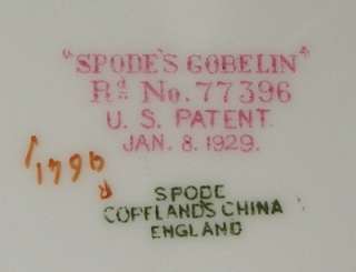 SPODE china GOBELIN pattern R9641 Dinner Plate 10 5/8  