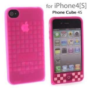  Phone Cube Silicone Cover for iPhone 4S/4 (Pink 