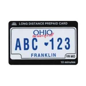 Collectible Phone Card Ohio License Plate The Heart Of It All (Blue 