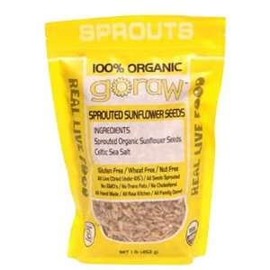  Go Raw Sprouted Sunflower Seeds, Box, 16 oz (Quantity of 4 