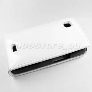 LEATHER CASE COVER FOR SAMSUNG I5700 GALAXY SPICA WHITE  