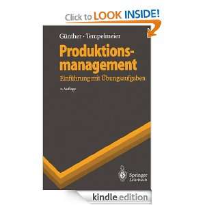 Produktionsmanagement Einführung mit Übungsaufgaben (Springer 