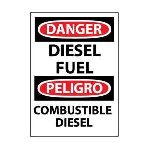     Danger, Diesel Fuel, Bilingual, 14 X 10, .050 Rigid Plastic