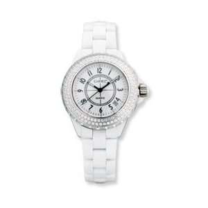  Ladies Chisel White Ceramic Dial with Date Watch Jewelry