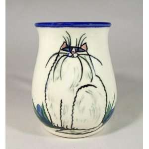    White Cat Ceramic Mug created by Moonfire Pottery