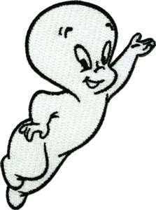 Casper The Friendly Ghost Flying Figure Embroid. Patch  