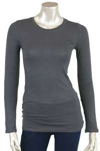 Ladies Crew/Round Neck Cotton/Spandex Long Sleeve T Shirt S M L XL 2XL 