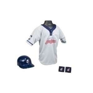  Cleveland Indians Baseball Jersey and Helmet Set Sports 