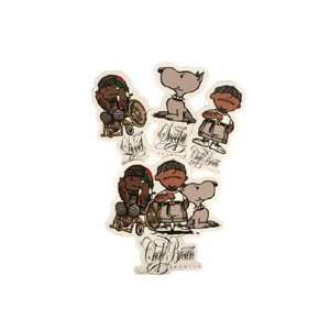  Shortys Chale Brown Sticker 4 Pack