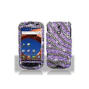 Samsung SPH D700 Epic 4G Full Diamond Graphic Case   Purple/Black 