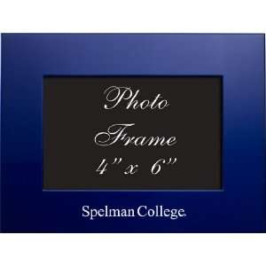 Spelman College   4x6 Brushed Metal Picture Frame   Blue