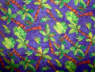 Tropical Palm Trees Purple Kids Fabric Valance Curtain  