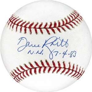  Dave Righetti MLB Baseball w/ No Hitter 7/4/83 Insc 
