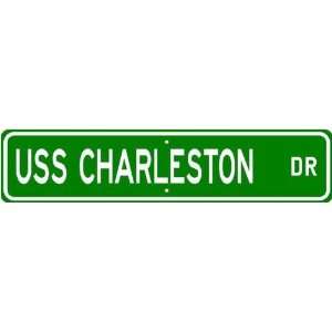  USS CHARLESTON LKA 113 Street Sign   Navy Ship Gift Sai 