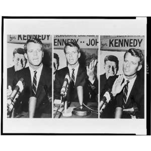  Robert F. Kennedy, press in New York, 1960,campaign
