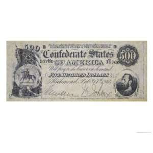    Confederate Paper Money Giclee Poster Print