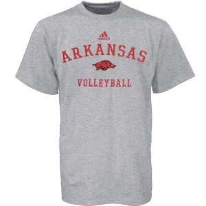  adidas Arkansas Razorbacks Ash Volleyball Practice T shirt 