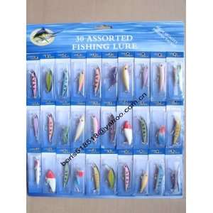  hot&discount 30pcs/lot hard lure mixed size&colors fishing 