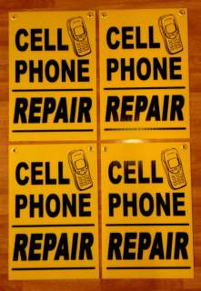 CELL PHONE REPAIR Coroplast SIGNS w/Grommets 12x18  