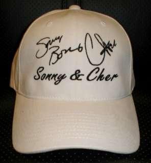 SONNY AND CHER CAP / HAT WITH STITCHED AUTOGRAPH  