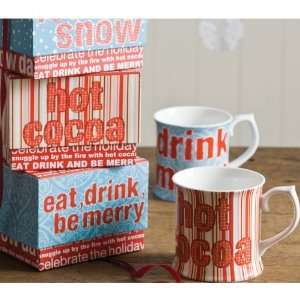  Rosanna Eat, Drink and Be Merry 12 Ounce Mug Kitchen 
