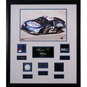    Rusty Wallace Framed Race Used Parts Piece