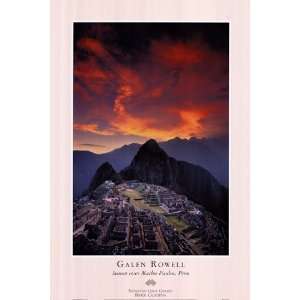    Sunset Over Machu Picchu by Galen Rowell 24x36