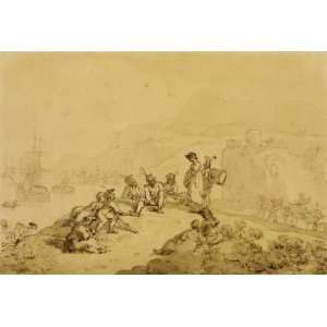 Hand Made Oil Reproduction   Thomas Rowlandson   24 x 16 