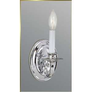 Neoclassical Wall Sconce, JB 7338, 1 light, Chrome, 5 wide X 7 high
