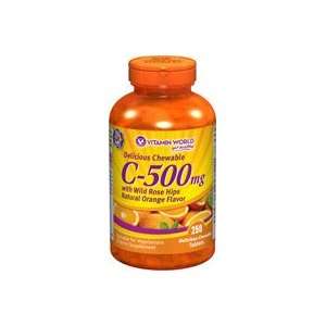  Chewable Vitamin C with Rose Hips 500 mg. 250 Chewables 