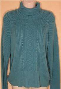Norton McNaughton Robins Egg Blue Turtleneck Sweater    