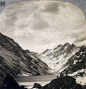 Keystone Stereoview Inca Lake, Andes, CHILE, So America  