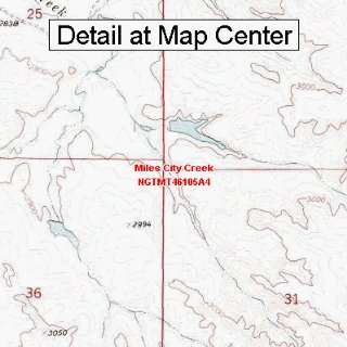 USGS Topographic Quadrangle Map   Miles City Creek, Montana (Folded 