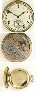 QUALITY HAMILTON GOLD FILLED OPEN FACE POCKET WATCH  