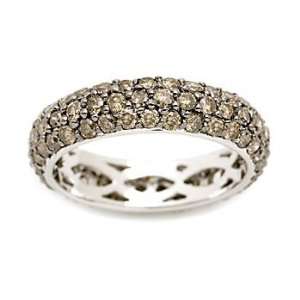  2.10 Ct. T.W.Chocolate Diamond Eternity Band In 14kt White 