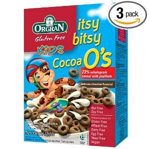 Orgran Cocoa Os Chocolate Cereal, 10.5 Ounce Boxes (Pack of 3 