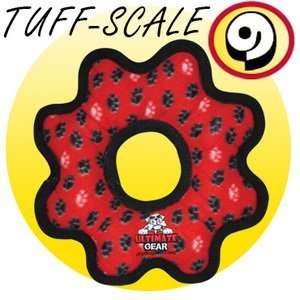  Tuffys Ultimate Gear Ring Plush Dog Toy Red Paw 