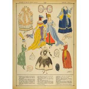   French Ladies Costume Dresses   Orig. Print (Pochoir)