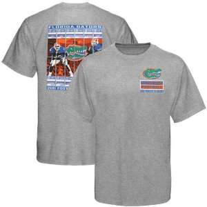 Florida Gators Football Schedule Tickets T Shirt   Ash (Large)  