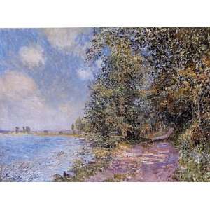 Oil Painting August Afternoon near Veneux Alfred Sisley Hand Painted