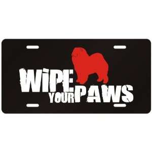 New  Chow Chows / Wipe Your Paws  License Plate Dog  