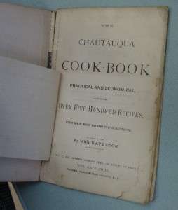 Title The Chautauqua Cook Book.