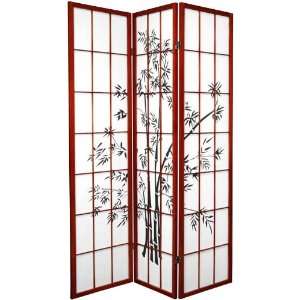  6 ft. Tall Lucky Bamboo Room Divider  Rosewood   3P