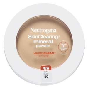  Neutrogena SkinClearing Mineral Powder Soft Beige (2 Pack 