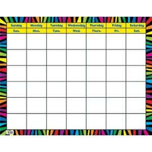  Rainbow Stripes Calendar Chart Pp