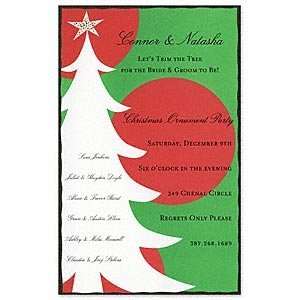   Tree Silhouette Invitation Holiday Invitations